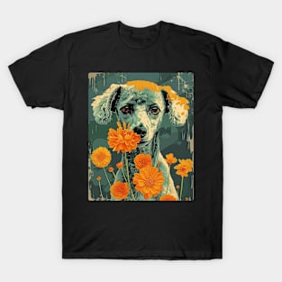 Poodle Flowers Photo Art Design For Dog Onwer T-Shirt